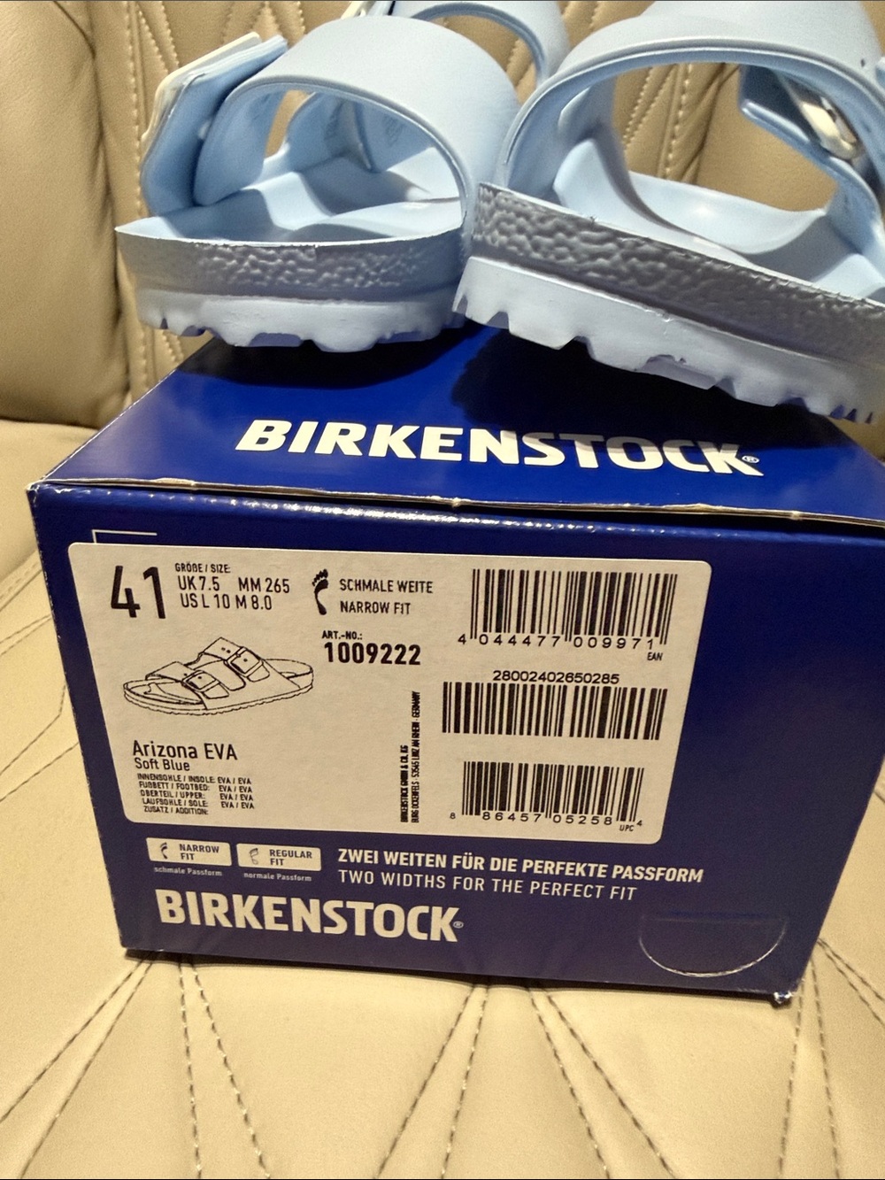 Birkenstock soft Blue Arizona EVA Slide Sandal